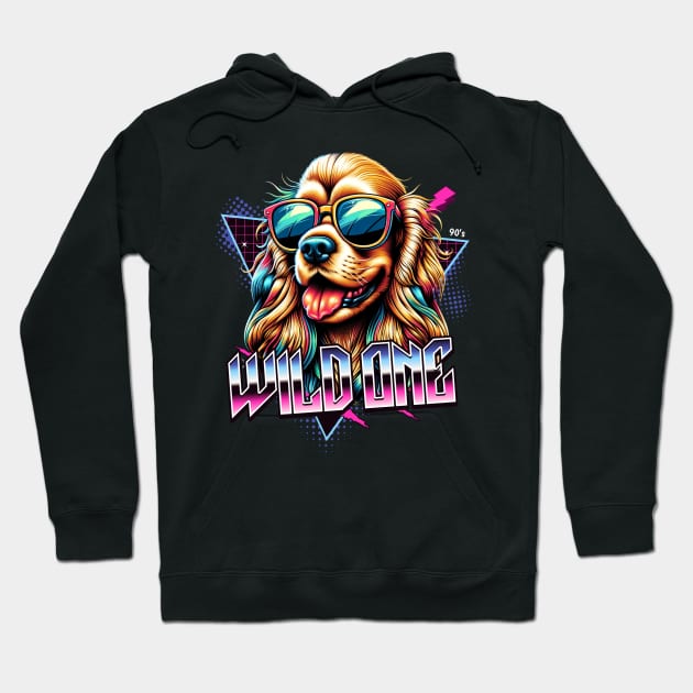 Wild One Cocker Spaniel Dog Hoodie by Miami Neon Designs